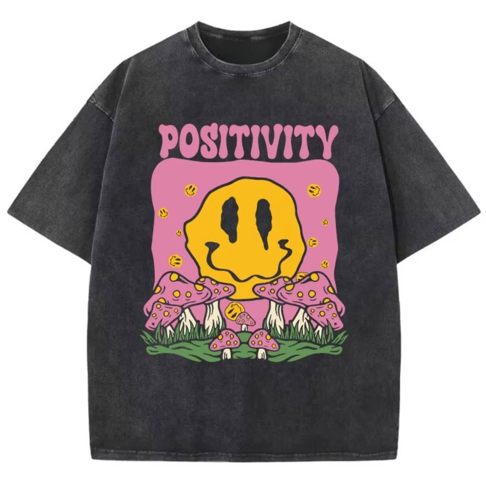 Женские хлопковые потертые футболки, трендовые потертые свободные футболки с грибами, улыбающееся лицо, позитивные топы с буквенным принтом, повседневная одежда 2025
Женские хлопковые потертые футболки, трендовые потертые свободные футболки с грибами, улыбающееся лицо, позитивные топы с буквенным принтом, повседневная одежда 2025
