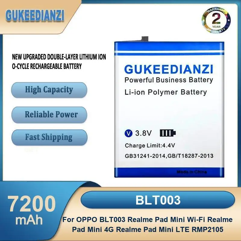 Battery For OPPO Realme Pad 10.4 RMP2103 RMP2102 Mini RMP2105
Battery For OPPO Realme Pad 10.4 RMP2103 RMP2102 Mini RMP2105