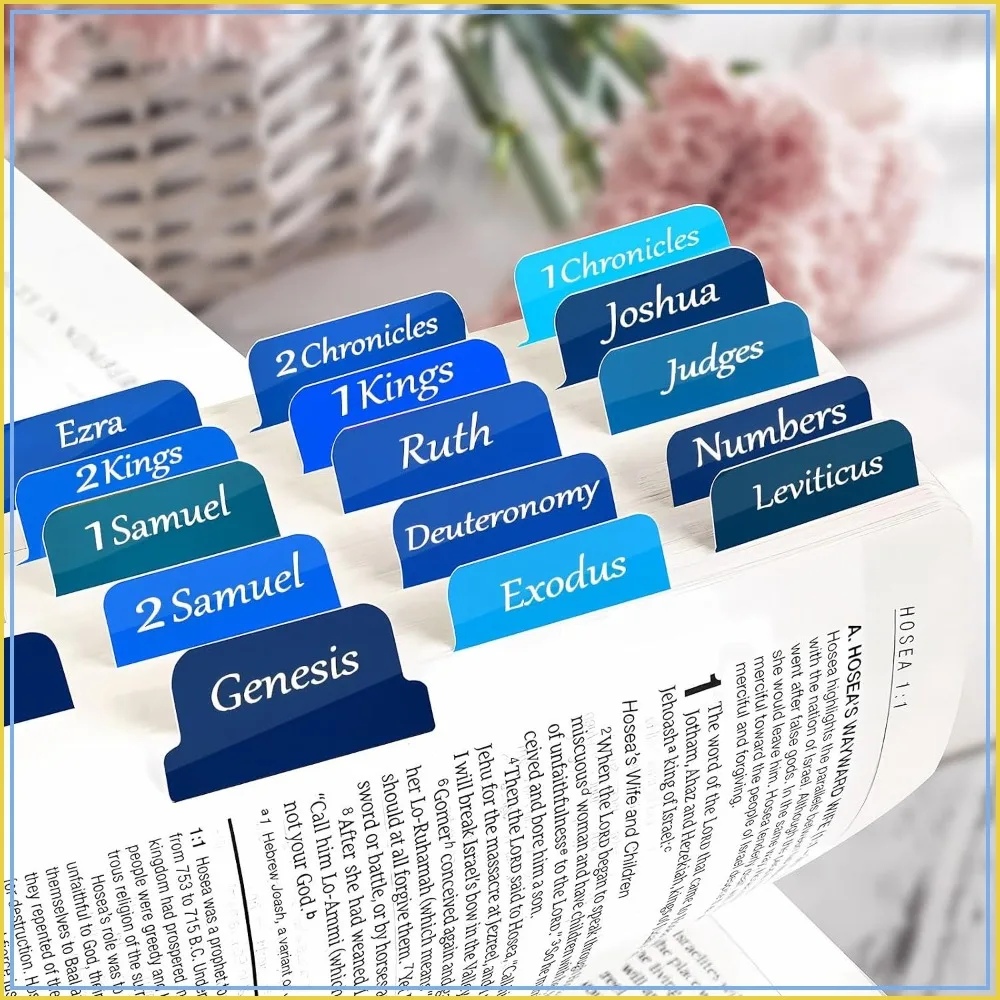 Bible Tabs, Large Print Index Tabs for New & Testament, Anti-Wrinkle Waterproof Bible Chapter Tabs for Study
Bible Tabs, Large Print Index Tabs for New & Testament, Anti-Wrinkle Waterproof Bible Chapter Tabs for Study