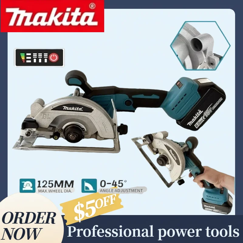 Makita MDDJ01A 5 Inch Handheld Cordless Saw 18V Brushless Multifunctional Power Cutter for Construction Wood and Metal Cutting
Makita MDDJ01A 5 Inch Handheld Cordless Saw 18V Brushless Multifunctional Power Cutter for Construction Wood and Metal Cutting