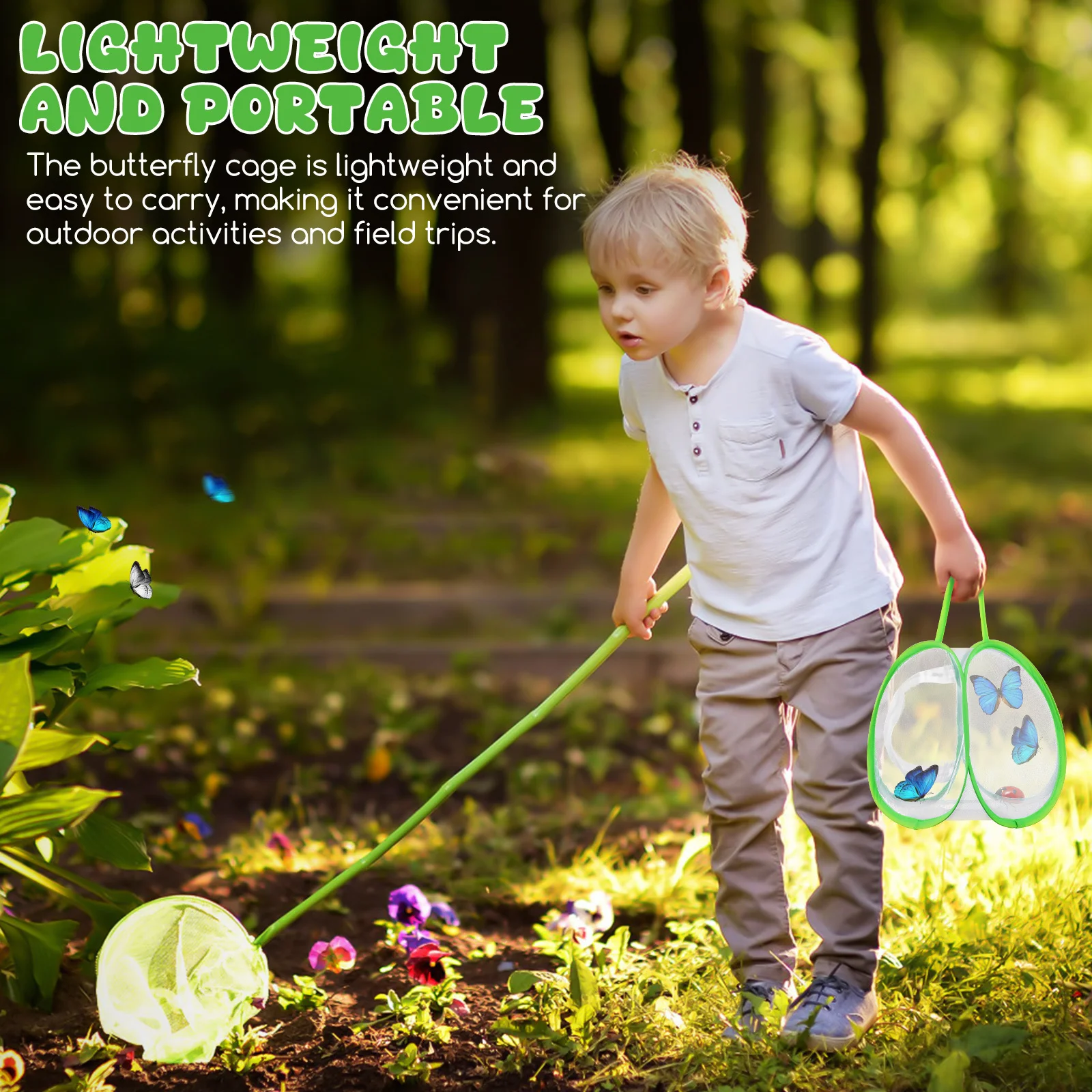 2Pcs Portable Butterfly Cage Mesh Habitat Transparent Net Large Capacity Butterfly Net Cage for Caterpillars Indoor Outdoor
2Pcs Portable Butterfly Cage Mesh Habitat Transparent Net Large Capacity Butterfly Net Cage for Caterpillars Indoor Outdoor