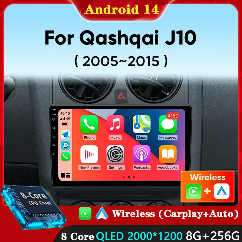 Android 14 Car Radio For Nissan Qashqai 1 J10 2005 - 2015 Multimedia Stereo Video Player Navigation GPS 4G WIFI 360 Camera QLED
Android 14 Car Radio For Nissan Qashqai 1 J10 2005 - 2015 Multimedia Stereo Video Player Navigation GPS 4G WIFI 360 Camera QLED