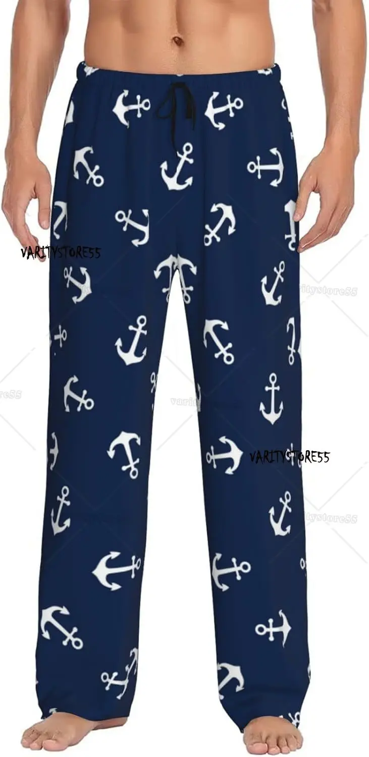 Nautical Themed Simple Anchors Mens Pajama Pants Comfy Lounge Pants Casual Bottoms
Nautical Themed Simple Anchors Mens Pajama Pants Comfy Lounge Pants Casual Bottoms