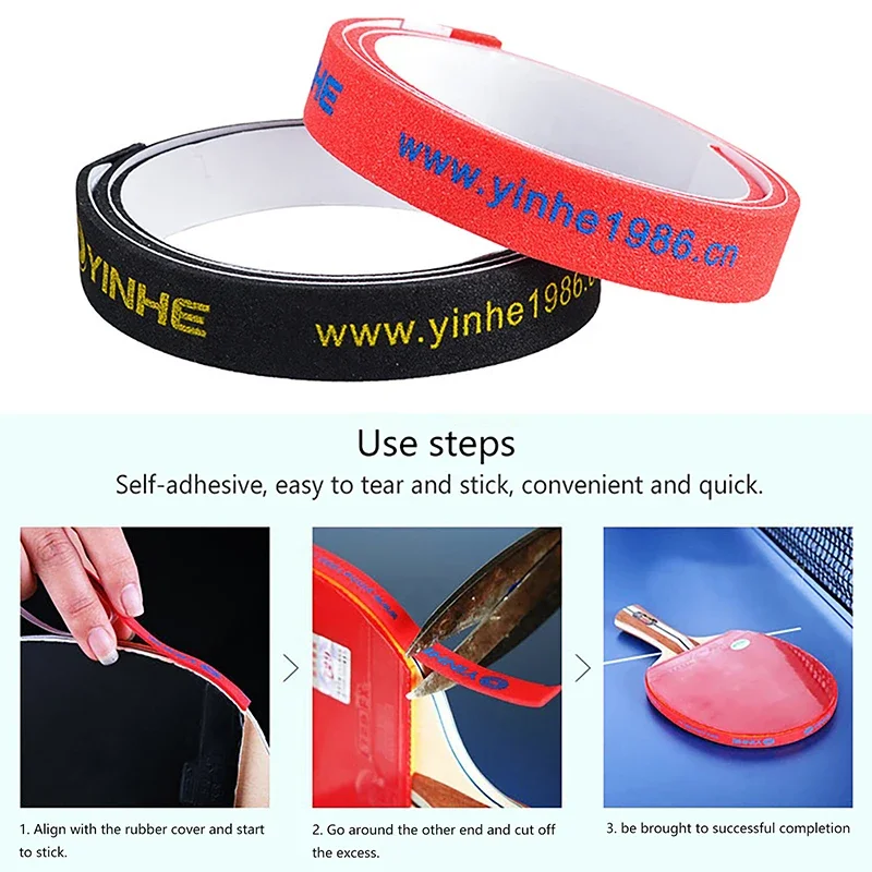 3Pcs Table Tennis Racket Edge Tape Ping Pong Bat Side Tape Protector Professional Table Tennis Racket Protection Strip