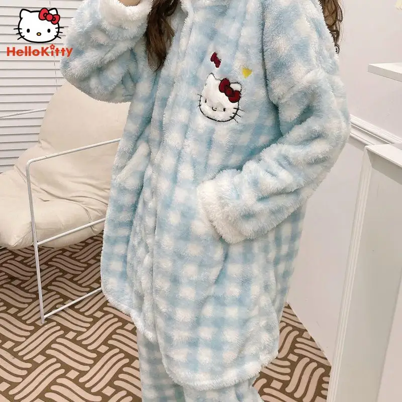 Hellokittys мультфильм Sanrio Милая коричная Пижама мультфильм Y2K плюшевая кавайная творческая домашняя одежда набор подарок на день рождения
Hellokittys мультфильм Sanrio Милая коричная Пижама мультфильм Y2K плюшевая кавайная творческая домашняя одежда набор подарок на день рождения