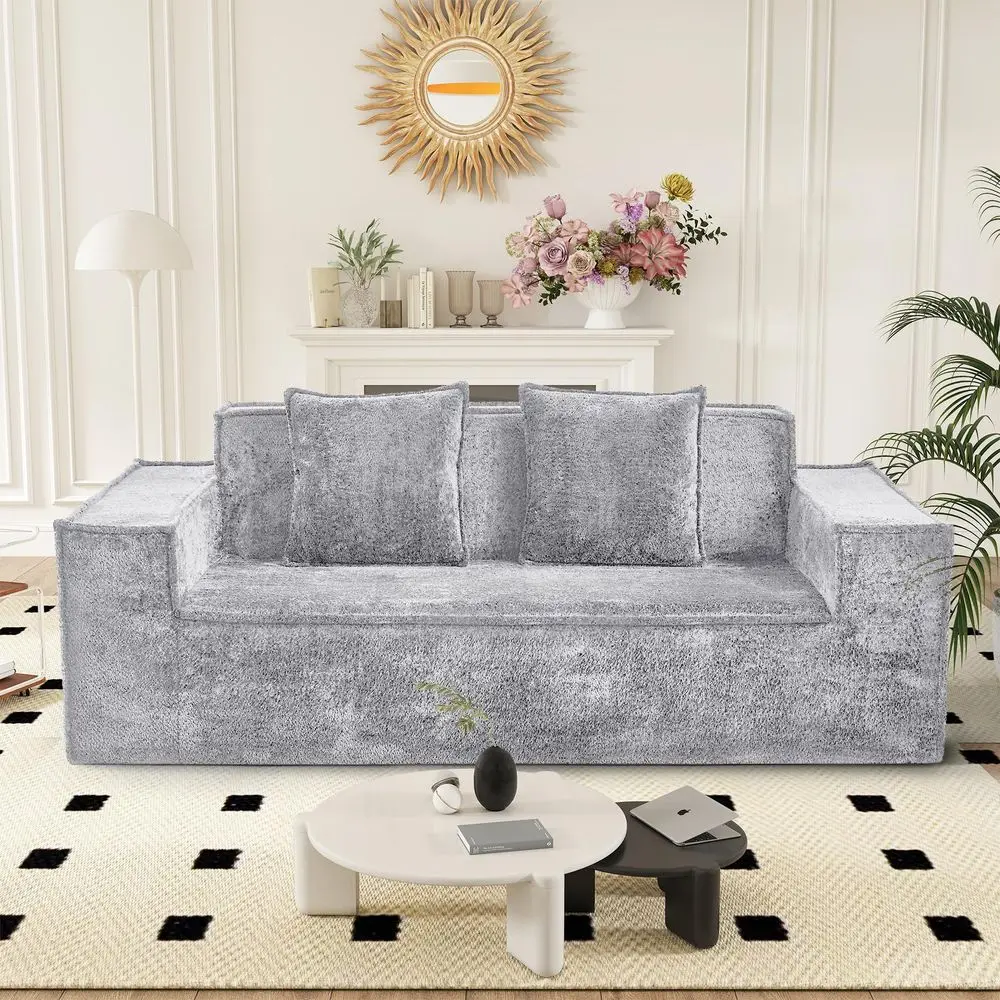 Chenille Upholstered Modern Cloud Loveseat Sofa, No Assembly Required Deep Seat Couches Includes 2 pcs Pillows for Living Room,
Chenille Upholstered Modern Cloud Loveseat Sofa, No Assembly Required Deep Seat Couches Includes 2 pcs Pillows for Living Room,