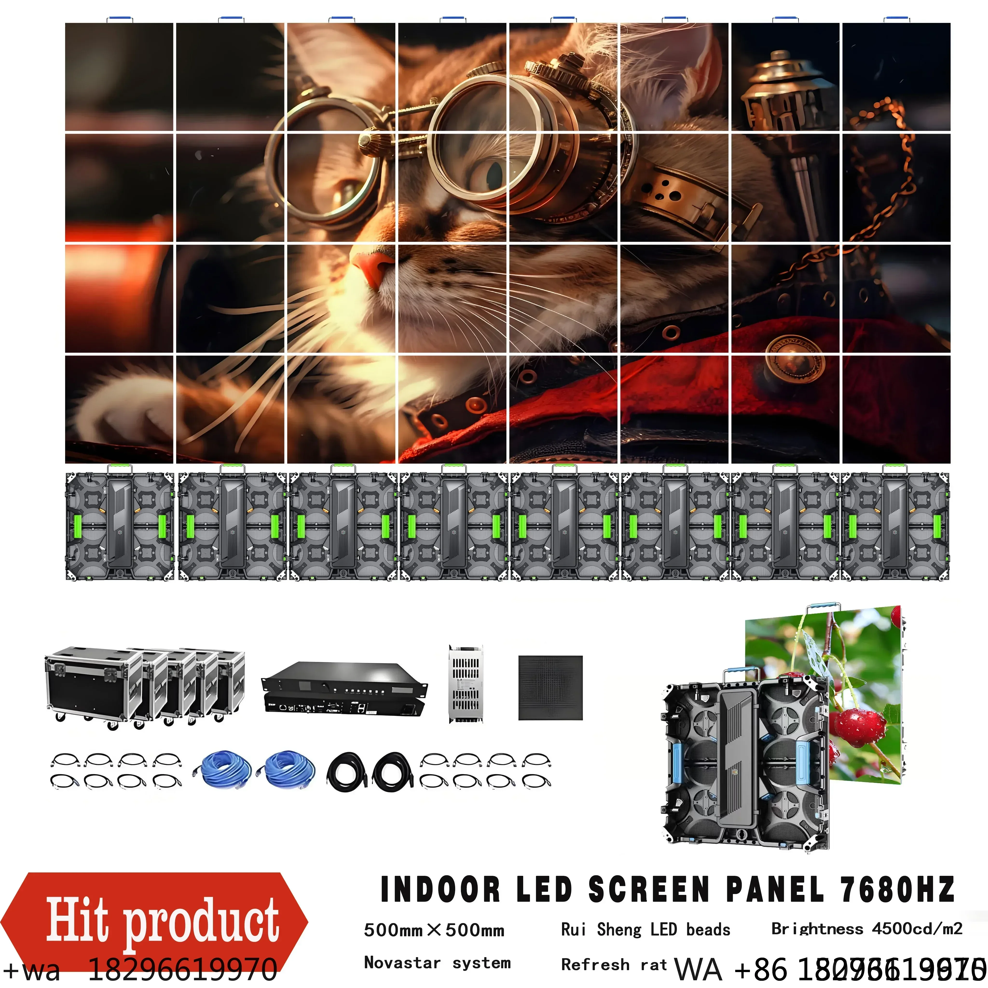 Indoor 4x3m LED Video Wall P1.95 Complete System for Conference Rooms & Stage Backgrounds
Indoor 4x3m LED Video Wall P1.95 Complete System for Conference Rooms & Stage Backgrounds