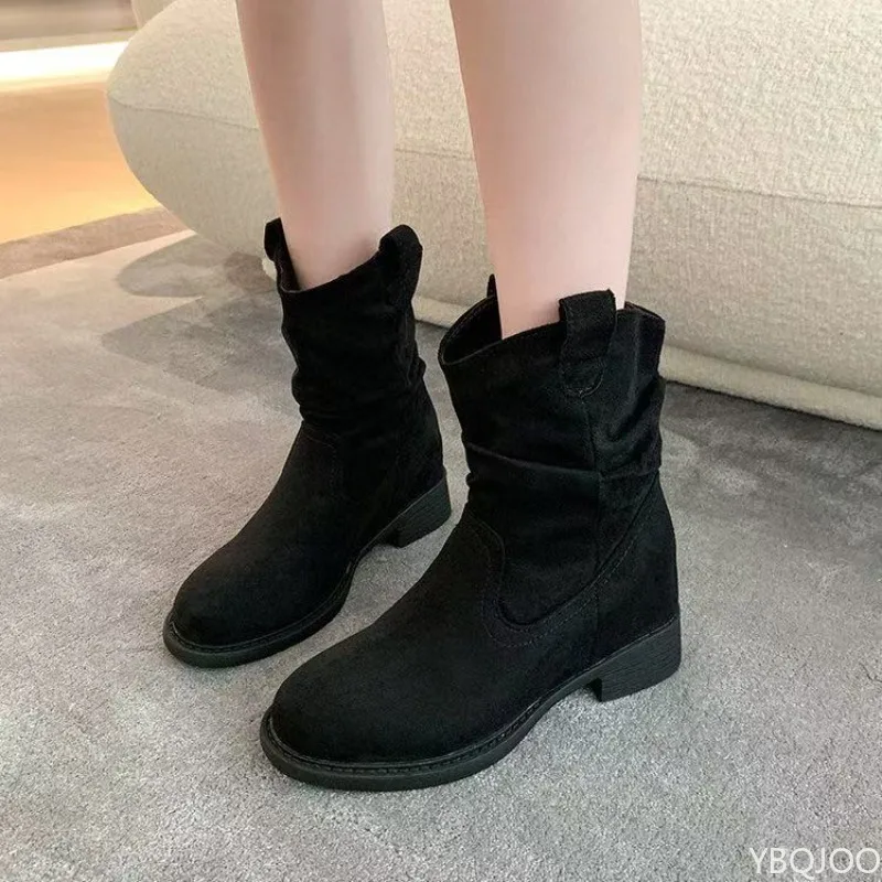 Women's new spring autumn style rough heel retro short boots height increasing simple comfortable versatile daily casual boots
Women's new spring autumn style rough heel retro short boots height increasing simple comfortable versatile daily casual boots