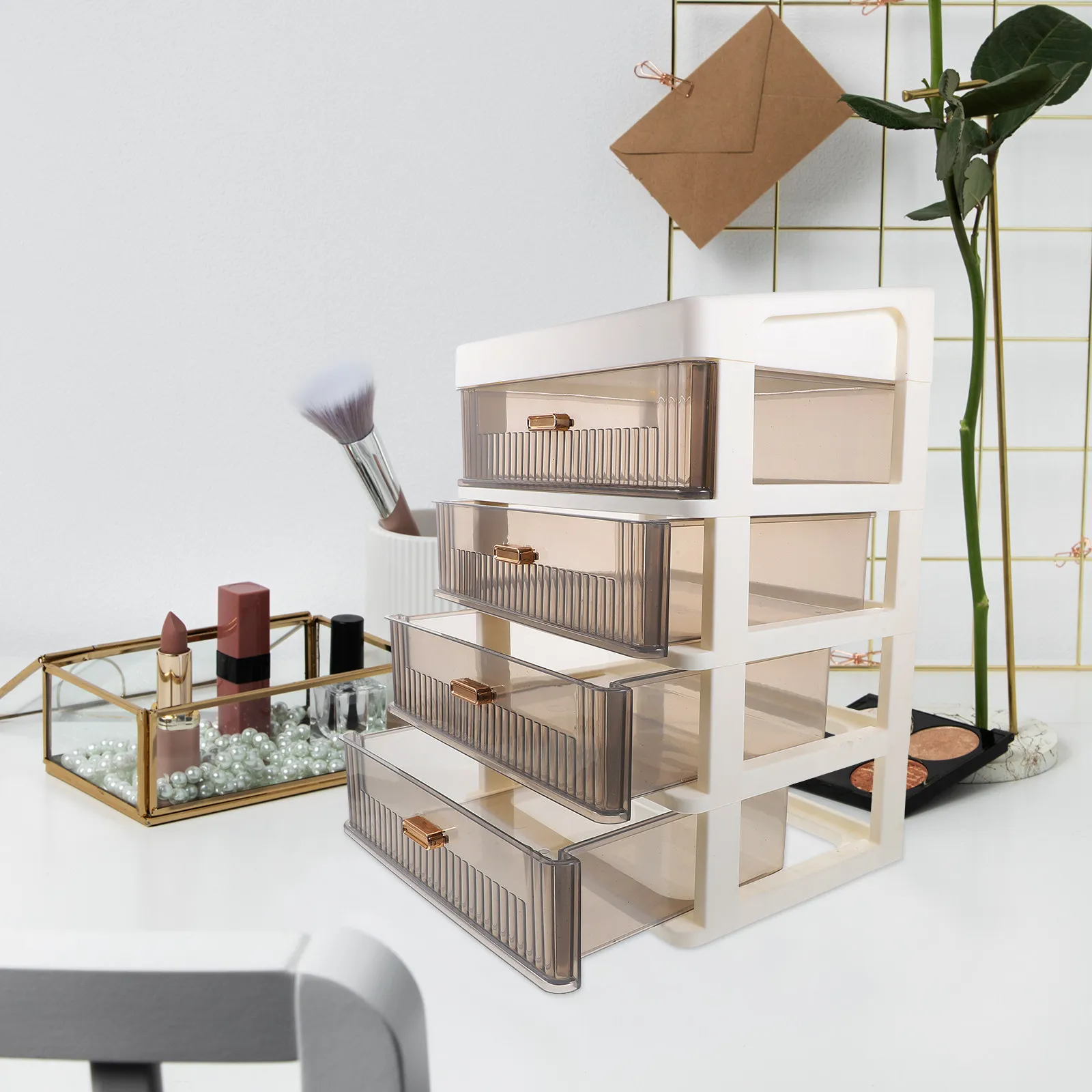 Sturdy Drawer Style Desk Organizer Desktop Storage Case with Tiered Compartments for Pens Markers Rulers Erasers Makeup Skincare
Sturdy Drawer Style Desk Organizer Desktop Storage Case with Tiered Compartments for Pens Markers Rulers Erasers Makeup Skincare