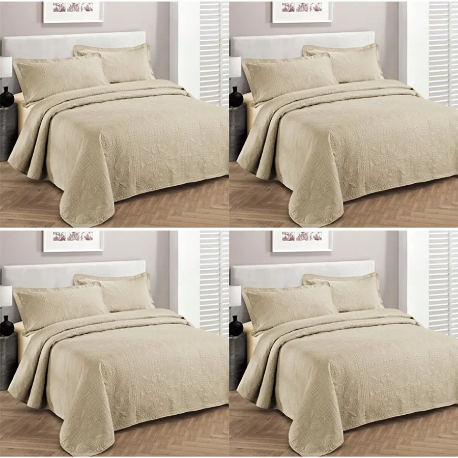 Collection Luxury Bedspread Coverlet Embossed Bed Cover Solid Beige New Over Size 100"x106" Full/Queen
Collection Luxury Bedspread Coverlet Embossed Bed Cover Solid Beige New Over Size 100"x106" Full/Queen