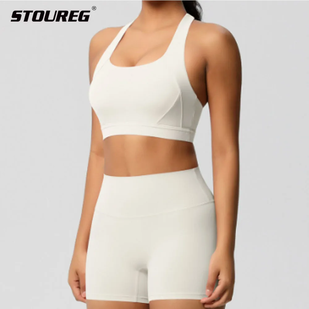 STOUREG 2 Pieces of Women's Yoga Jumpsuit Quick Drying Sports Shorts, Tight Fitting Shock-absorbing Cross Back Fitness Bra Top
STOUREG 2 Pieces of Women's Yoga Jumpsuit Quick Drying Sports Shorts, Tight Fitting Shock-absorbing Cross Back Fitness Bra Top