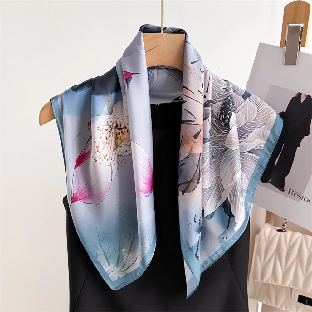 Spring Summer Lotus Print Satin Scarf Square Neckerchief for Women Head Wrap Fashion Decorative Accessory Bandana
Spring Summer Lotus Print Satin Scarf Square Neckerchief for Women Head Wrap Fashion Decorative Accessory Bandana