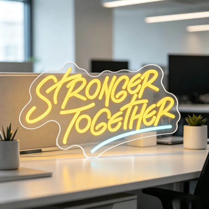 Stronger Together Neon Sign LED Inspirational Slogan USB Night Light Modern Office Decor Desk Accessories Home Gym Wall Art Gift
Stronger Together Neon Sign LED Inspirational Slogan USB Night Light Modern Office Decor Desk Accessories Home Gym Wall Art Gift
