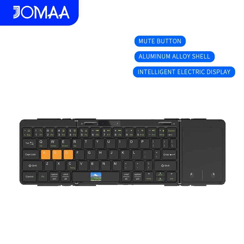 Foldable Bluetooth Keyboard with Touchpad,Multi-Device and Rechargeable Portable Travel Keyboard for iOS Android Windows Mac
Foldable Bluetooth Keyboard with Touchpad,Multi-Device and Rechargeable Portable Travel Keyboard for iOS Android Windows Mac