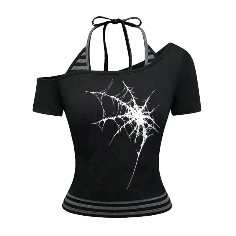 2025 Spring/Summer New European and American Y2K Sexy Temperament Women's T-shirt Gothic Printed Pattern Two Piece Set Strap
2025 Spring/Summer New European and American Y2K Sexy Temperament Women's T-shirt Gothic Printed Pattern Two Piece Set Strap