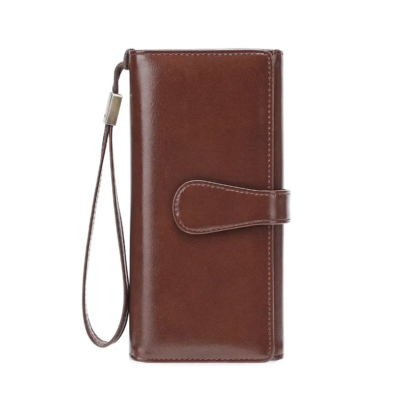 Новый женский кошелек RFID, масляный воск, кожаные тройные длинные кошельки, многофункциональный ретро-клатч
Новый женский кошелек RFID, масляный воск, кожаные тройные длинные кошельки, многофункциональный ретро-клатч