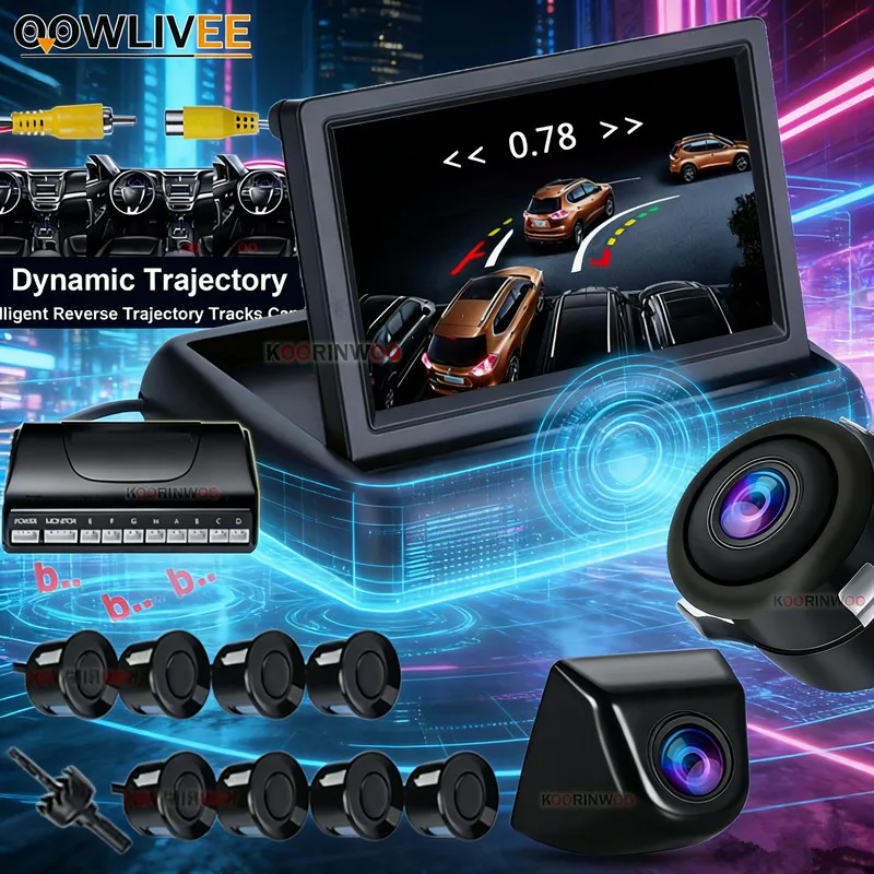 OOWLIVEE Intelligent System Wide Angle Parking Sensor 8 With Car Monitor And Camera Dynamic Camera Front Cam Show Distance Video
OOWLIVEE Intelligent System Wide Angle Parking Sensor 8 With Car Monitor And Camera Dynamic Camera Front Cam Show Distance Video