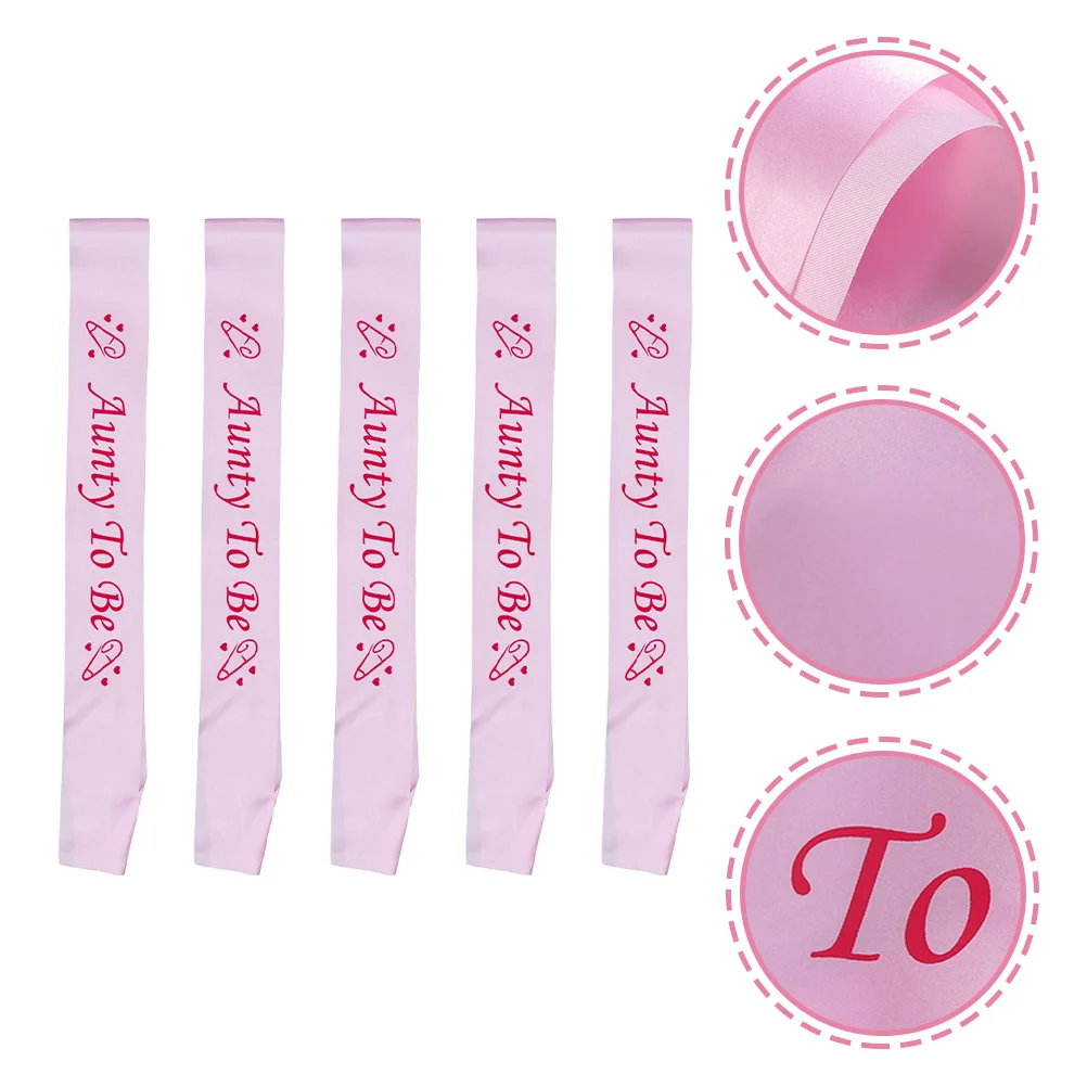 5Pcs Baby Shower Party Sashes Cloth to Be Birthday Decoration Baby Etiquette Belt Supplies Party Etiquette Bands
5Pcs Baby Shower Party Sashes Cloth to Be Birthday Decoration Baby Etiquette Belt Supplies Party Etiquette Bands