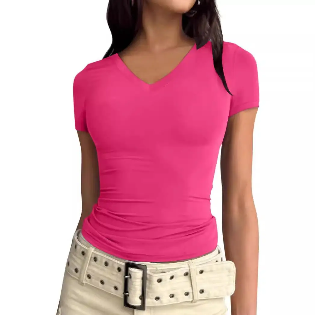 Women's V-Neck Short Sleeve Crop Top T-Shirt Casual Comfortable Fit Other Style No Brand Registered Trademark No Model Number
Women's V-Neck Short Sleeve Crop Top T-Shirt Casual Comfortable Fit Other Style No Brand Registered Trademark No Model Number