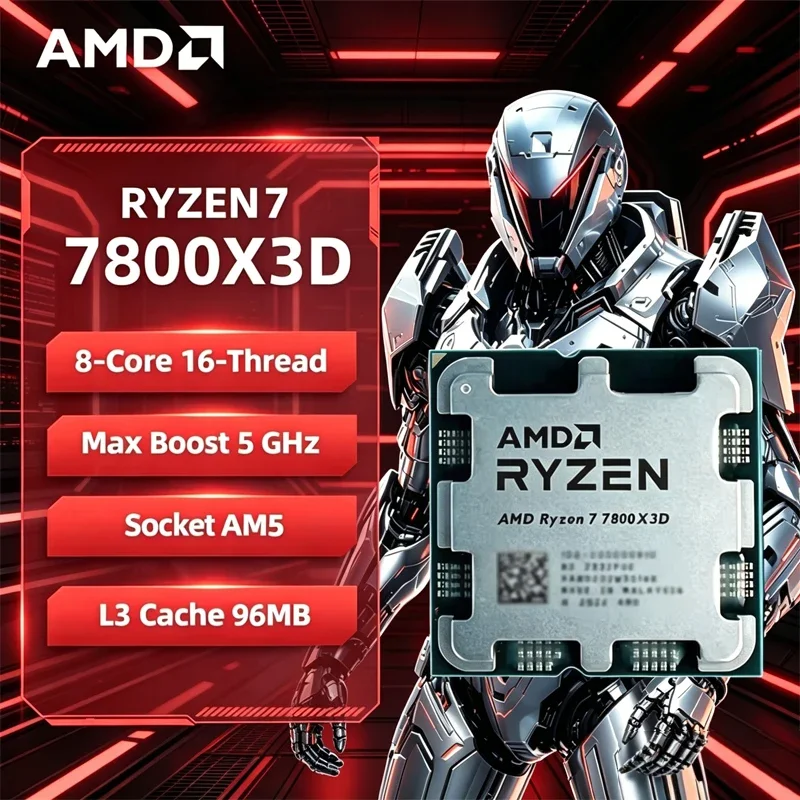 AMD CPU Ryzen 7 7800X3D New R7 7800X3D 5.0 GHz 8-Core 16-Thread 5NM 96M 100-100000910 Socket AM5 Tray Without cooler
AMD CPU Ryzen 7 7800X3D New R7 7800X3D 5.0 GHz 8-Core 16-Thread 5NM 96M 100-100000910 Socket AM5 Tray Without cooler