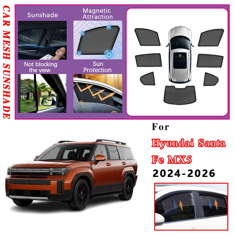 Автомобильные солнцезащитные шторки для Hyundai Santa Fe MX5 2024, аксессуары 2025, 2026: Защитные накладки на окна от солнца и грязи
Автомобильные солнцезащитные шторки для Hyundai Santa Fe MX5 2024, аксессуары 2025, 2026: Защитные накладки на окна от солнца и грязи