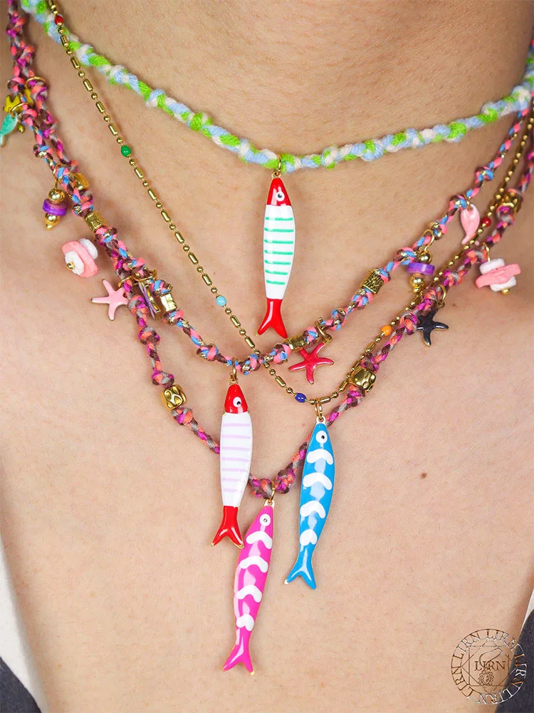 2025 New Necklace Colorful Fish Stainless Steel Pendant Trendy Metal Jewelry Handmade Colored Rope Choker Women Accessories Gift
2025 New Necklace Colorful Fish Stainless Steel Pendant Trendy Metal Jewelry Handmade Colored Rope Choker Women Accessories Gift
