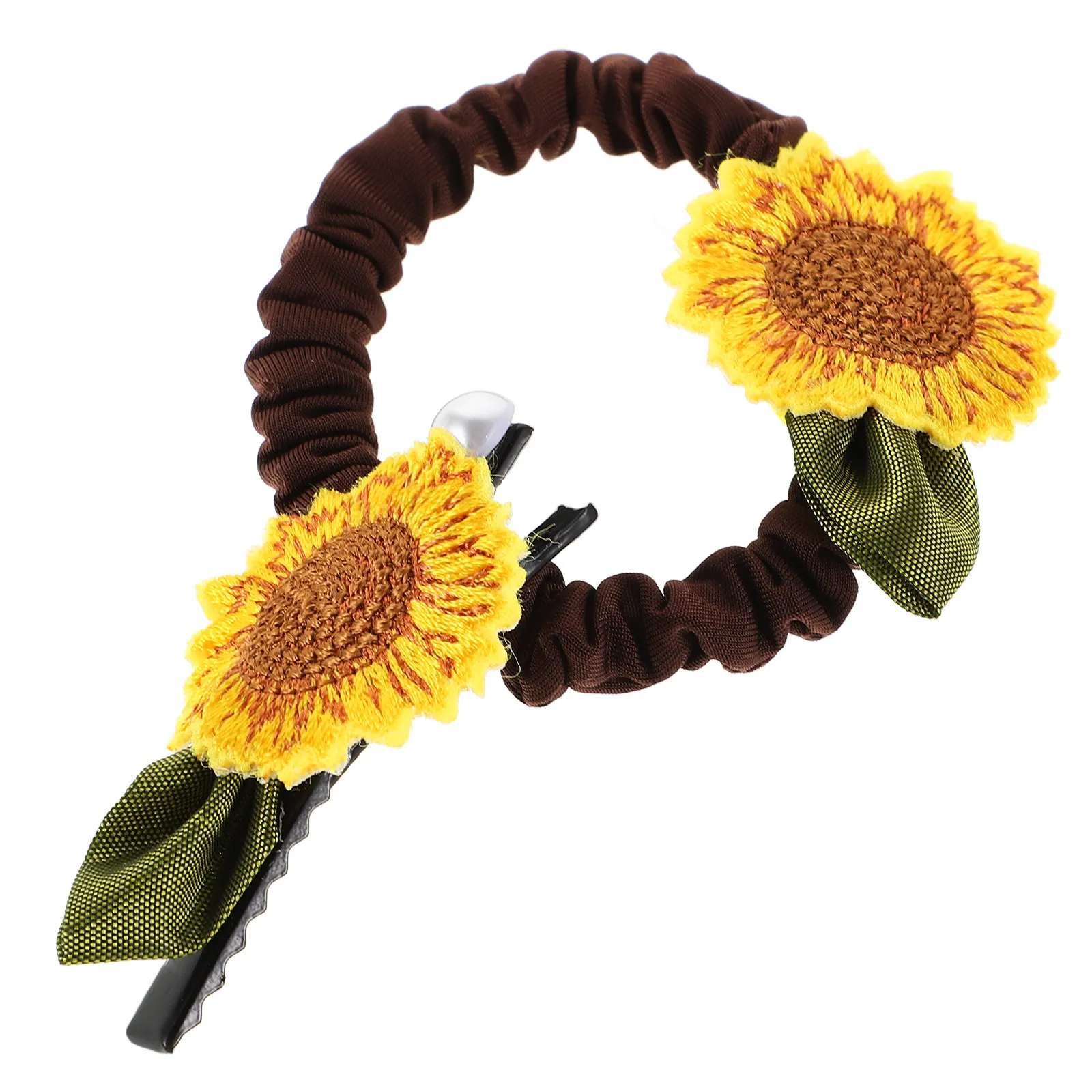 2Pcs Sunflower Hair Ties for with Pearl Clips Pastoral Style Elastic Scrunchies No Damage Rubber Bands for Daily
2Pcs Sunflower Hair Ties for with Pearl Clips Pastoral Style Elastic Scrunchies No Damage Rubber Bands for Daily