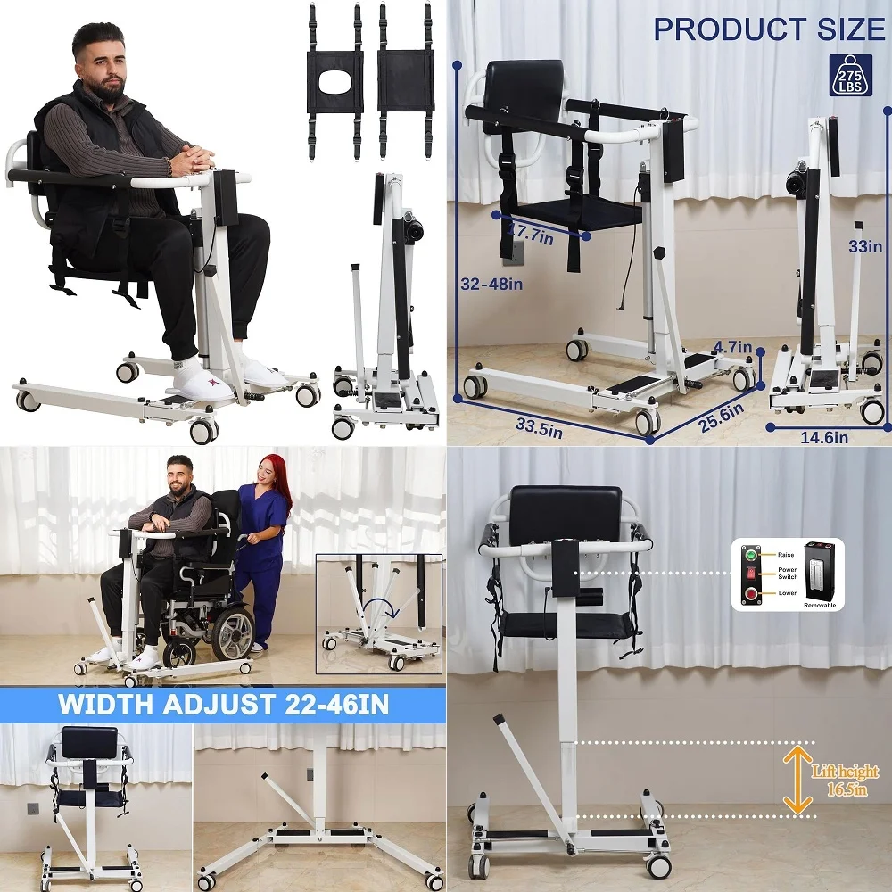 Electric Patient Lift Transfer Chair, Foldable Wheelchair Patient Lift for Home,Portable Wheelchair Patient Transfer Chair for
Electric Patient Lift Transfer Chair, Foldable Wheelchair Patient Lift for Home,Portable Wheelchair Patient Transfer Chair for