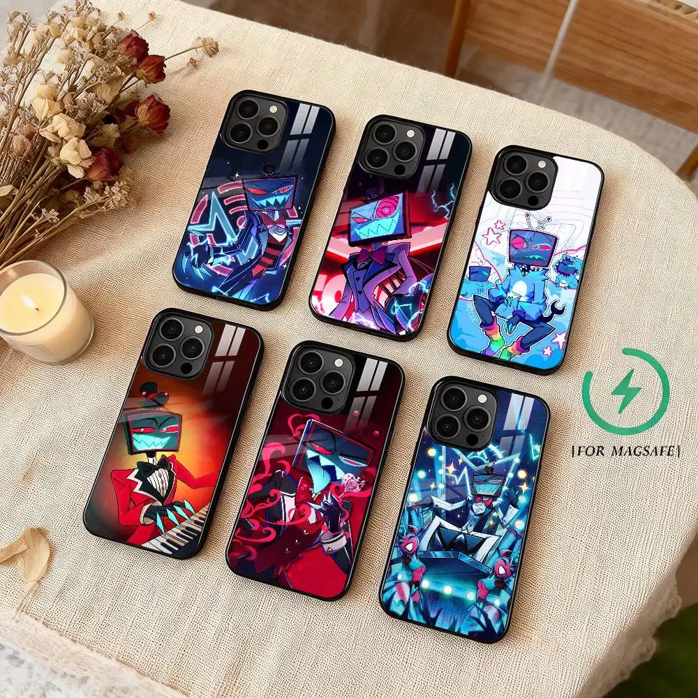 Icon Vox H-Hazbin Hotel Phone Case For iPhone 17,16,15,14,13,12,Plus,Pro,Max for Magsafe Magnetic Wireless Charging
Icon Vox H-Hazbin Hotel Phone Case For iPhone 17,16,15,14,13,12,Plus,Pro,Max for Magsafe Magnetic Wireless Charging