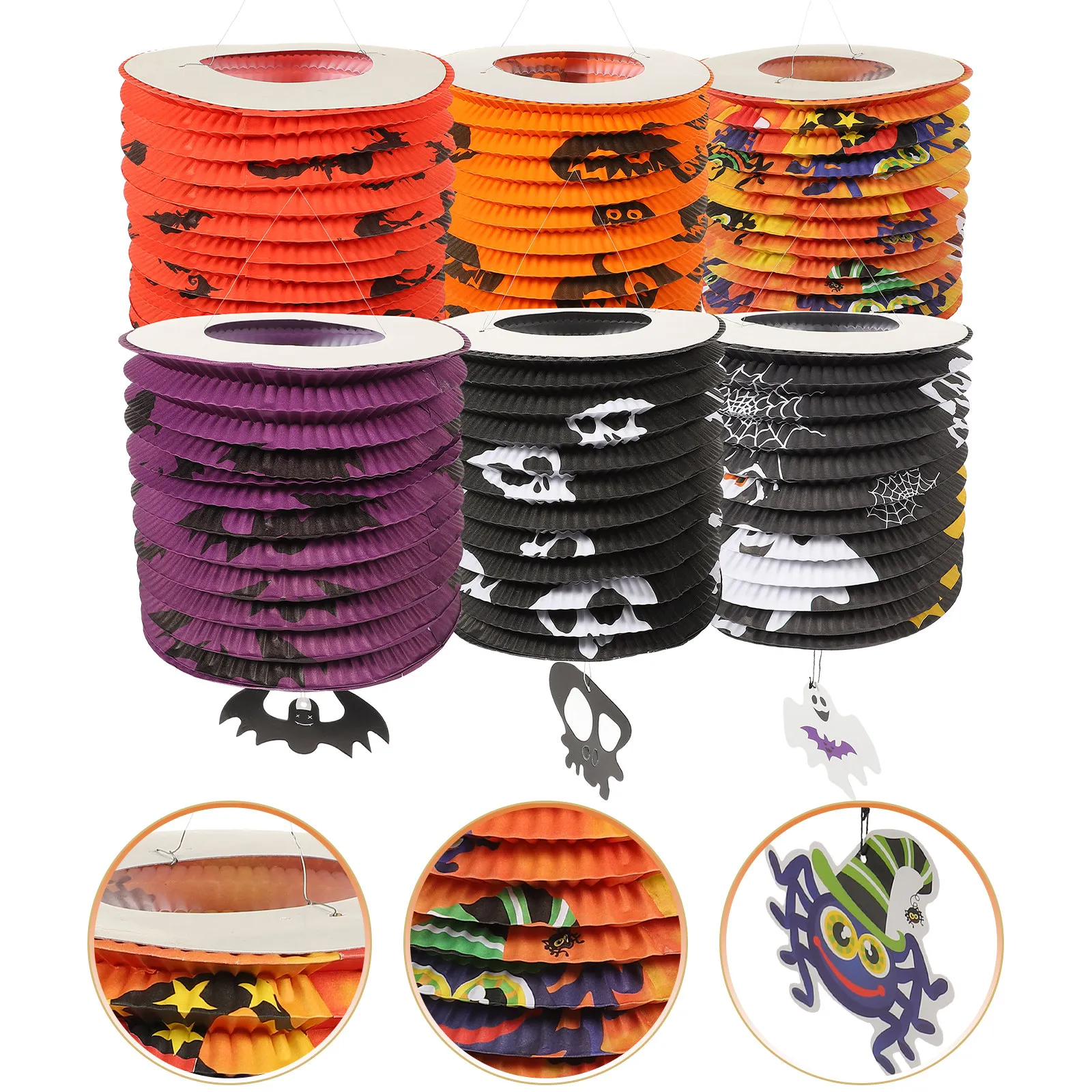 6pcs Halloween Paper Lanterns Foldable Organ Design For Party Hanging Decor Indoor Outdoor Festival Lighting Decorations
6pcs Halloween Paper Lanterns Foldable Organ Design For Party Hanging Decor Indoor Outdoor Festival Lighting Decorations