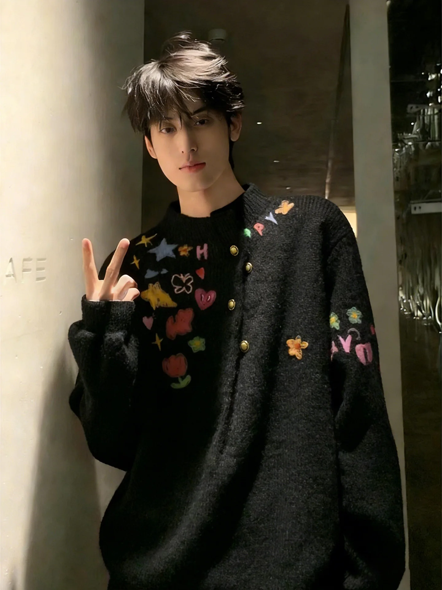 American Sle Men's Bla f High Collar Knitted Sweater Autumn Winter Print Base Layer irt Lazy Sle Couple Jaet
American Sle Men's Bla f High Collar Knitted Sweater Autumn Winter Print Base Layer irt Lazy Sle Couple Jaet