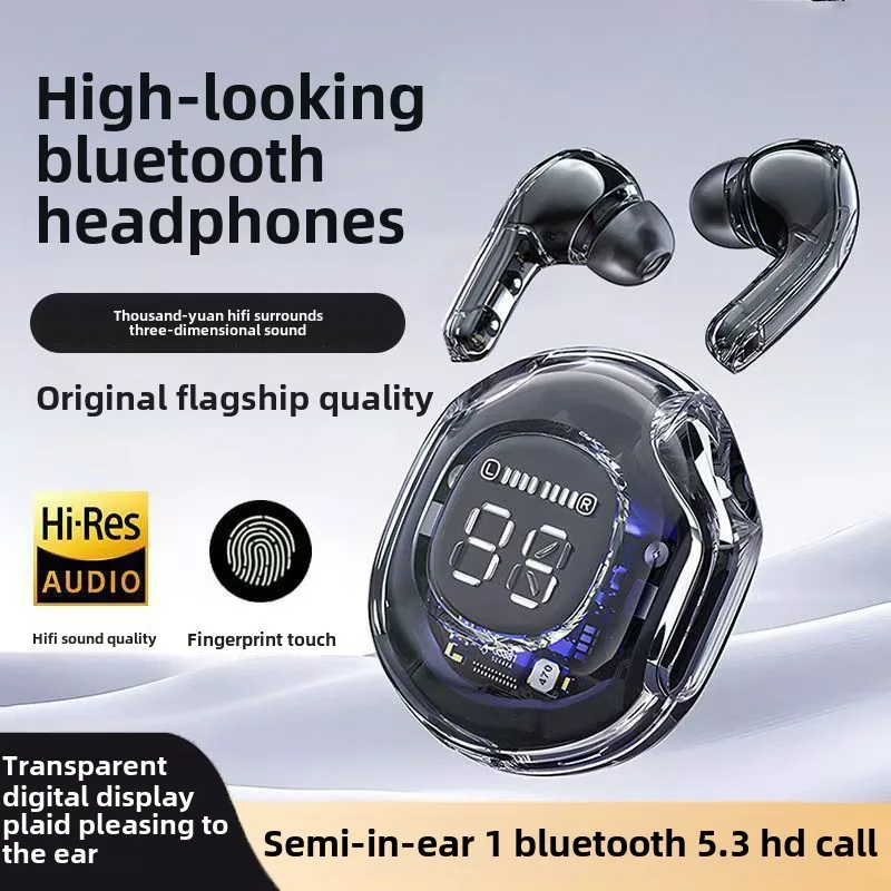 2025 Transparent digital headset ultra-long endurance wireless Bluetooth sports in-ear noise reduction high sound quality game
2025 Transparent digital headset ultra-long endurance wireless Bluetooth sports in-ear noise reduction high sound quality game