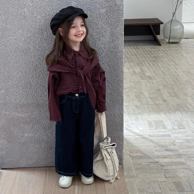 Fashion Kids Spring Autumn Clothing Cotton Tops Children Casual Clothes Jackets 2025 Baby Girls Red Plaid Shirts Blouses+shawl
Fashion Kids Spring Autumn Clothing Cotton Tops Children Casual Clothes Jackets 2025 Baby Girls Red Plaid Shirts Blouses+shawl