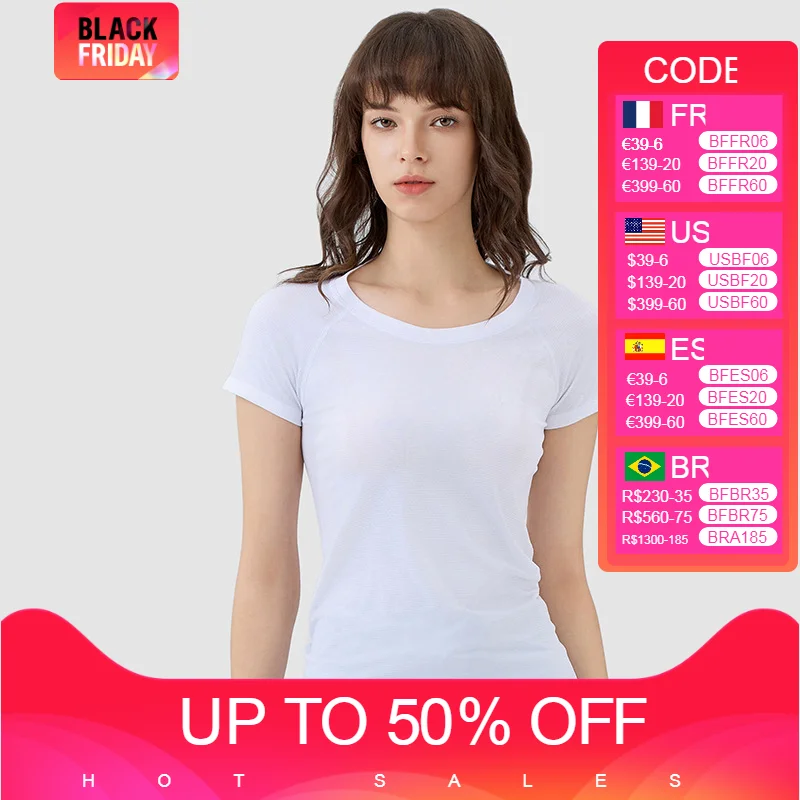 Women Quick Dry Short Sleeve Workout Shirts Slim Fit Gym Fitness T-Shirts Running Sports Top Cotton Basic Tee Tops Female 
Women Quick Dry Short Sleeve Workout Shirts Slim Fit Gym Fitness T-Shirts Running Sports Top Cotton Basic Tee Tops Female