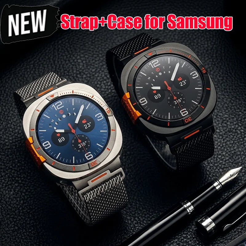Milanese Strap+Case for Samsung Galaxy Watch Ultra 2025 47mm Alloy Bumper Cover Galaxy Watch 7Ultra 47mm Luxury Men Strap correa
Milanese Strap+Case for Samsung Galaxy Watch Ultra 2025 47mm Alloy Bumper Cover Galaxy Watch 7Ultra 47mm Luxury Men Strap correa