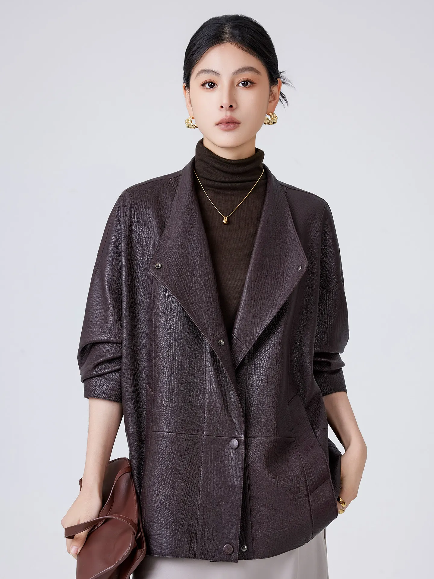 Casual Genuine Leather Windbreaker Jackets for Women Simple Loose Soft Bubble Real Sheepskin Leather Coat jaqueta feminina couro
Casual Genuine Leather Windbreaker Jackets for Women Simple Loose Soft Bubble Real Sheepskin Leather Coat jaqueta feminina couro