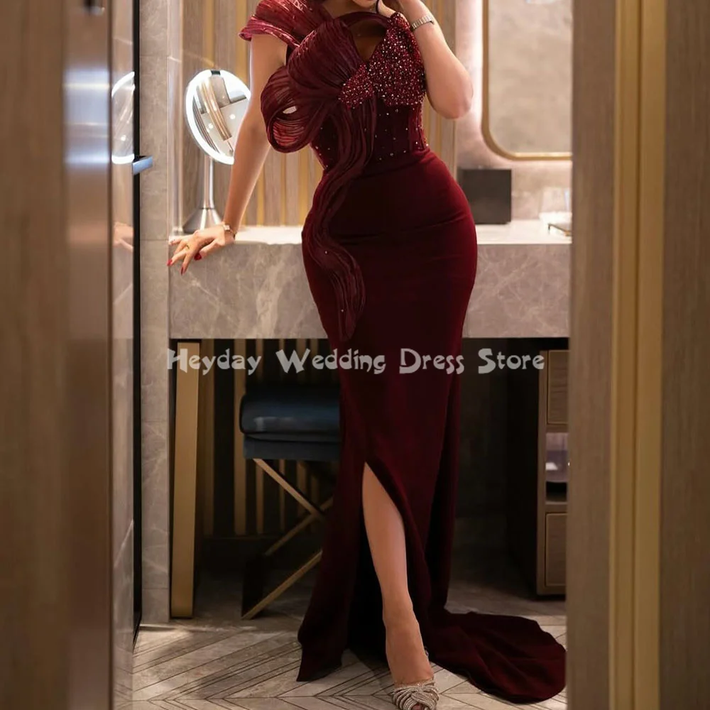 Heyday Women's One-shoulder Beaded Pleats Mermaid Split Floor Length Evening Dresses With Sleeveless Formal Elegant Dresses 2025
Heyday Women's One-shoulder Beaded Pleats Mermaid Split Floor Length Evening Dresses With Sleeveless Formal Elegant Dresses 2025