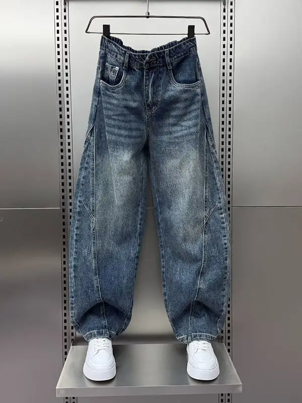 American High Street Washed Vintage Knife Men's Jeans Casual Straight Leg Wide Leg Long Pants Loose Fit Blue Denim
American High Street Washed Vintage Knife Men's Jeans Casual Straight Leg Wide Leg Long Pants Loose Fit Blue Denim