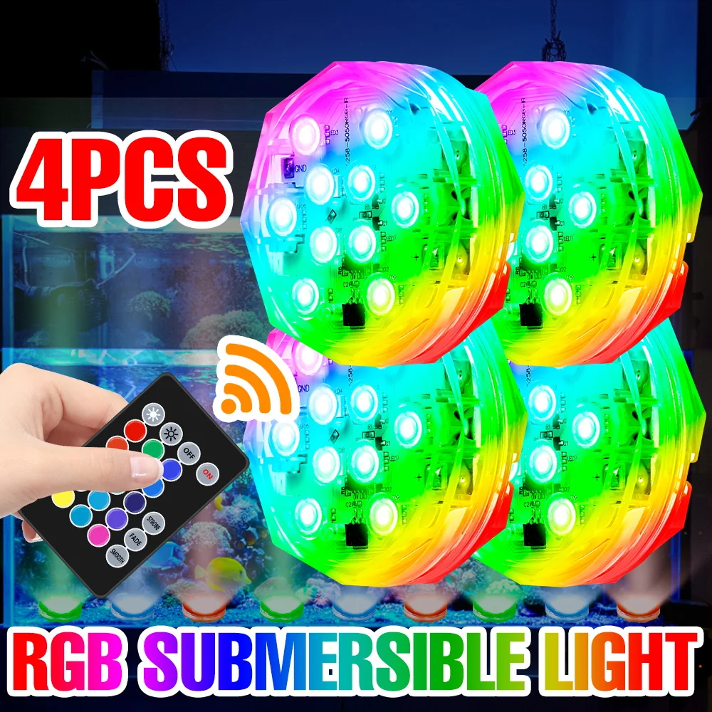 4 Pack RGB Swimming Pool Lights LED Remote Control Underwater Lamp Submersible Decoration Outdoor Waterproof For Vase Fish Tank
4 Pack RGB Swimming Pool Lights LED Remote Control Underwater Lamp Submersible Decoration Outdoor Waterproof For Vase Fish Tank