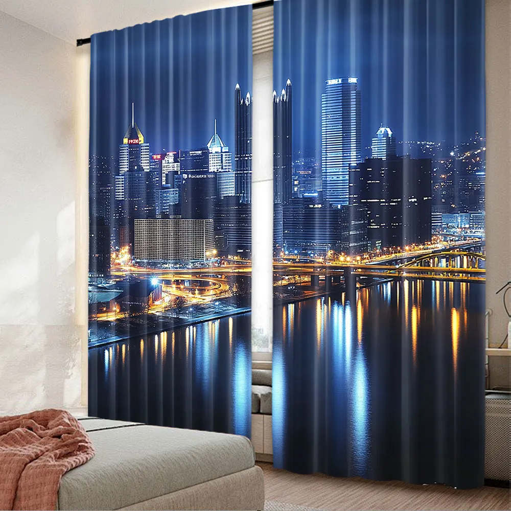 2Pcs Cityscape Curtain Skyscrapers Downtown Pittsburgh American Night Skyline Business Town Scenery For Bedroom Living Room
2Pcs Cityscape Curtain Skyscrapers Downtown Pittsburgh American Night Skyline Business Town Scenery For Bedroom Living Room