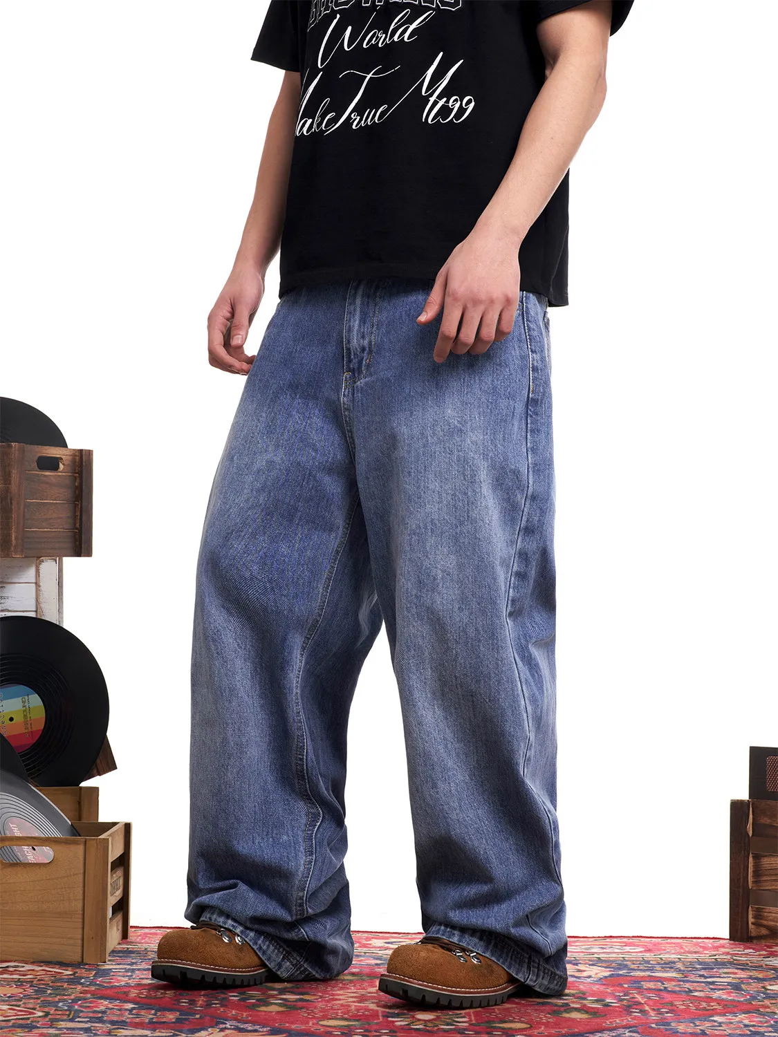MT99 Wide Leg Jeans Casual Classic American Blue Washed Men's Women's Loose Straight Cut Cotton Denim Pants Youth Fashion
MT99 Wide Leg Jeans Casual Classic American Blue Washed Men's Women's Loose Straight Cut Cotton Denim Pants Youth Fashion