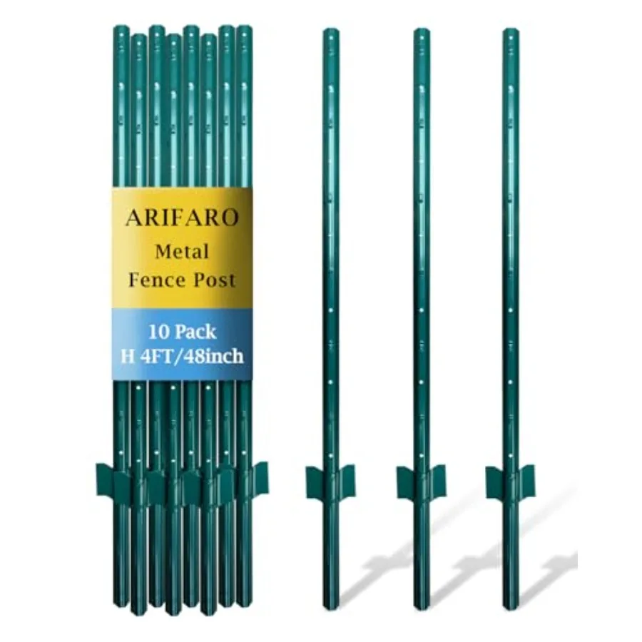 Fence Posts Sturdy Duty Metal Fence Post, Pack of 10, No Dig Garden U Post for Wire Fencing Steel Post for Yard, Outdoor Wire
Fence Posts Sturdy Duty Metal Fence Post, Pack of 10, No Dig Garden U Post for Wire Fencing Steel Post for Yard, Outdoor Wire
