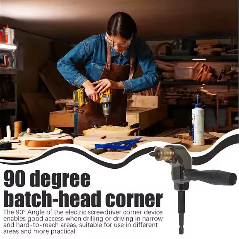90 Degree Drill Attachment Right Angle Attachment Ergonomic Handle Right Angle Drill Bit Adapter For Tight Spaces Cordless Hand
90 Degree Drill Attachment Right Angle Attachment Ergonomic Handle Right Angle Drill Bit Adapter For Tight Spaces Cordless Hand