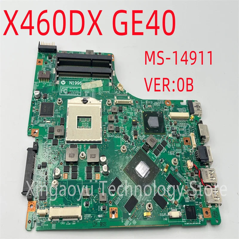 Original For MSI X460DX GE40 Notebook Motherboard MS-14911 N12P-GS-A1 100% Test OK
Original For MSI X460DX GE40 Notebook Motherboard MS-14911 N12P-GS-A1 100% Test OK