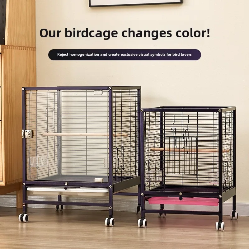 Luxurious Parrot Cage Large Aquarium Style Spacious Transparent Family Use Bird Villa Peony Tiger Skin Cage Bird Accessories
Luxurious Parrot Cage Large Aquarium Style Spacious Transparent Family Use Bird Villa Peony Tiger Skin Cage Bird Accessories