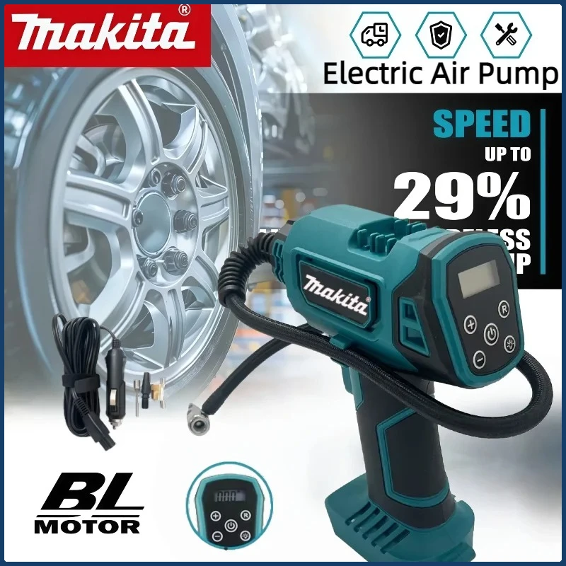Makita Automatic Cordless Inflator: Electric Air Pump,Car Tire Handheld Air Compressor, Compatible For Makita 18V Battery
Makita Automatic Cordless Inflator: Electric Air Pump,Car Tire Handheld Air Compressor, Compatible For Makita 18V Battery