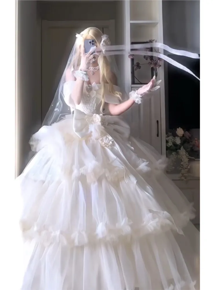 One-shoulder flower wedding student day coming-of-age ceremony sweet and light luxury dress
One-shoulder flower wedding student day coming-of-age ceremony sweet and light luxury dress