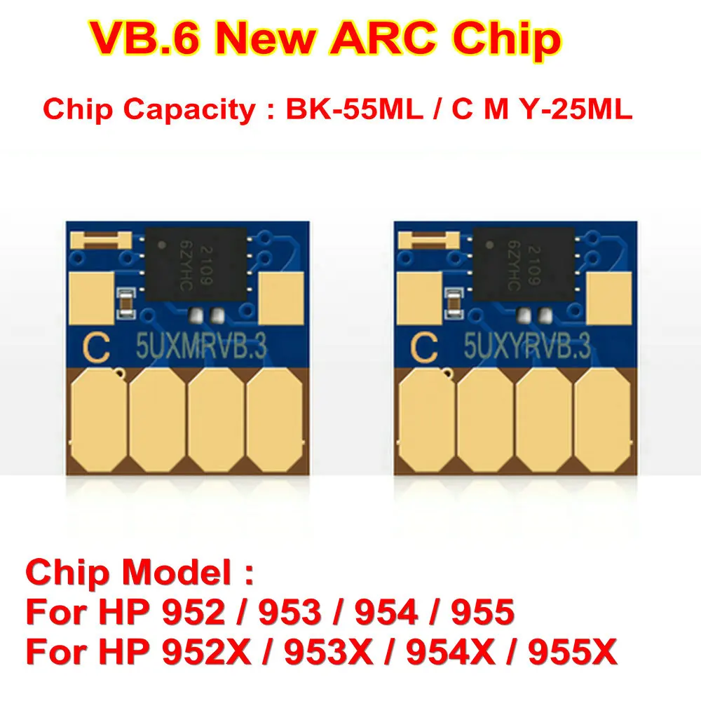 Arc Permanent Cartridge Ic Chip For Hp VB6 952 953 954 955 952X 953X 954X 955X Officejet Pro 7740 8210 8710 8720 8730 Vb 6 Chip
Arc Permanent Cartridge Ic Chip For Hp VB6 952 953 954 955 952X 953X 954X 955X Officejet Pro 7740 8210 8710 8720 8730 Vb 6 Chip