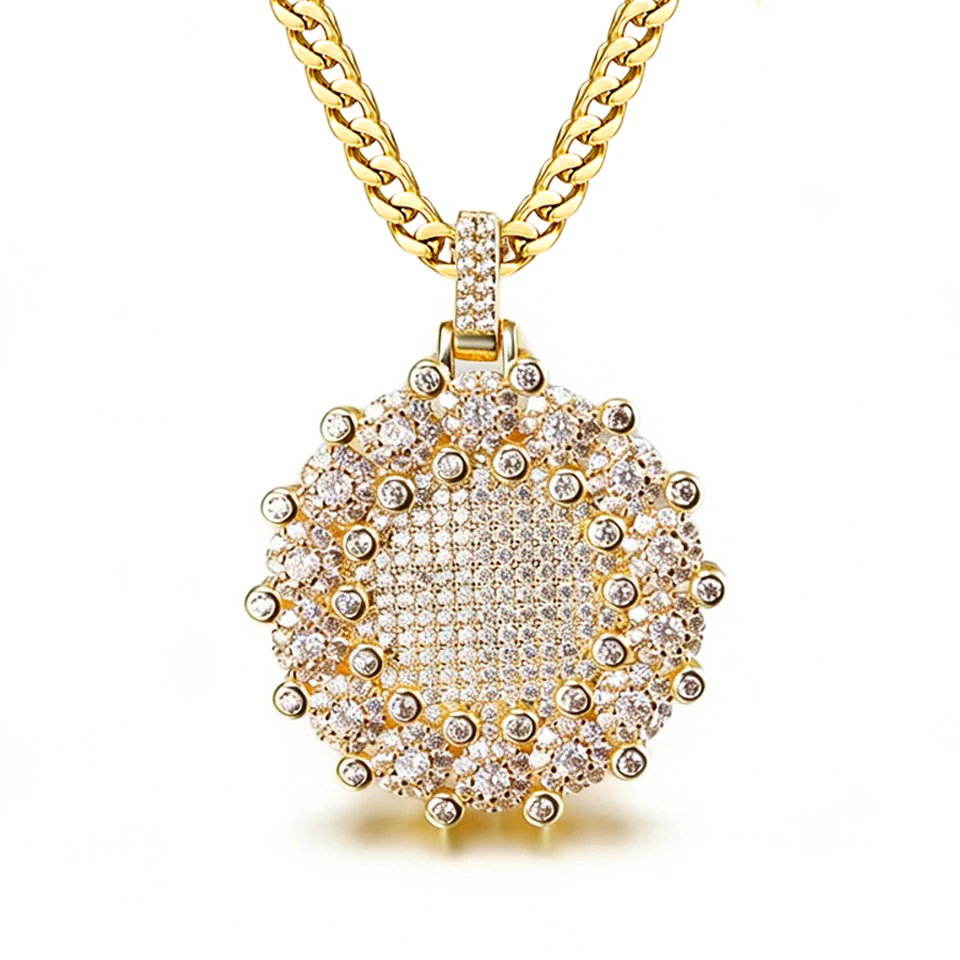 VANAXIN Round Pendant Necklaces for Women Men 14K Gold Plated Cubic Zirconia Bling Iced Out Shining Jewelry Gift
VANAXIN Round Pendant Necklaces for Women Men 14K Gold Plated Cubic Zirconia Bling Iced Out Shining Jewelry Gift