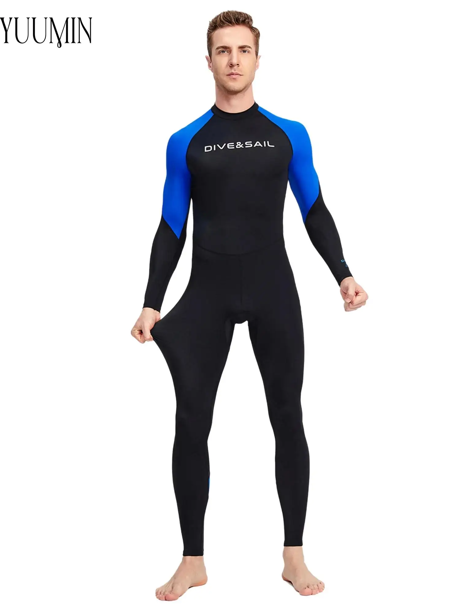 Men One Piece Long Sleeve Back Zip Swimsuit UPF50+ Quick Dry Breathable Stretchy Rash Guard for Diving Snorkeling Surfing Water
Men One Piece Long Sleeve Back Zip Swimsuit UPF50+ Quick Dry Breathable Stretchy Rash Guard for Diving Snorkeling Surfing Water
